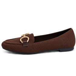 Mocasines de mujer en tejido color marrón | Carmina Jhilton