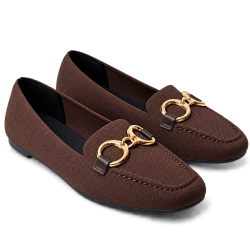 Mocasines de mujer en tejido color marrón | Carmina Jhilton