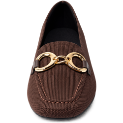 Mocasines de mujer en tejido color marrón | Carmina Jhilton