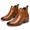 Botines de mujer en piel color camel | Carmina Jhilton