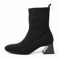 Botines de mujer en tejido color negro | Carmina Jhilton