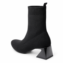 Botines de mujer en tejido color negro | Carmina Jhilton