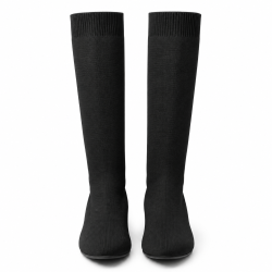 Botas altas de mujer en tejido color negro | Carmina Jhilton