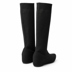 Botas altas de mujer en tejido color negro | Carmina Jhilton