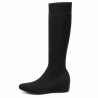 Botas altas de mujer en tejido color negro | Carmina Jhilton