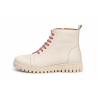 Botines de mujer en piel color beige | Carmina Jhilton