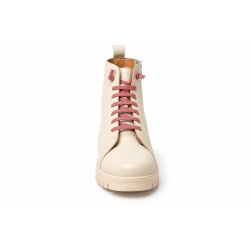 Botines de mujer en piel color beige | Carmina Jhilton