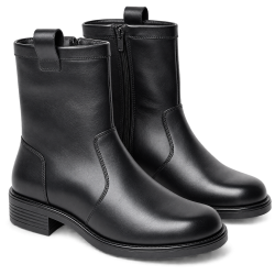 Botines de mujer color negro con tacón 2 cm | Carmina Jhilton