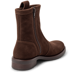 Botines de serraje en color chocolate para  mujer   | Carmina Jhilton