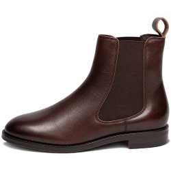Botines de mujer en piel color chocolate | Carmina Jhilton
