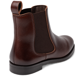 Botines de mujer en piel color chocolate | Carmina Jhilton