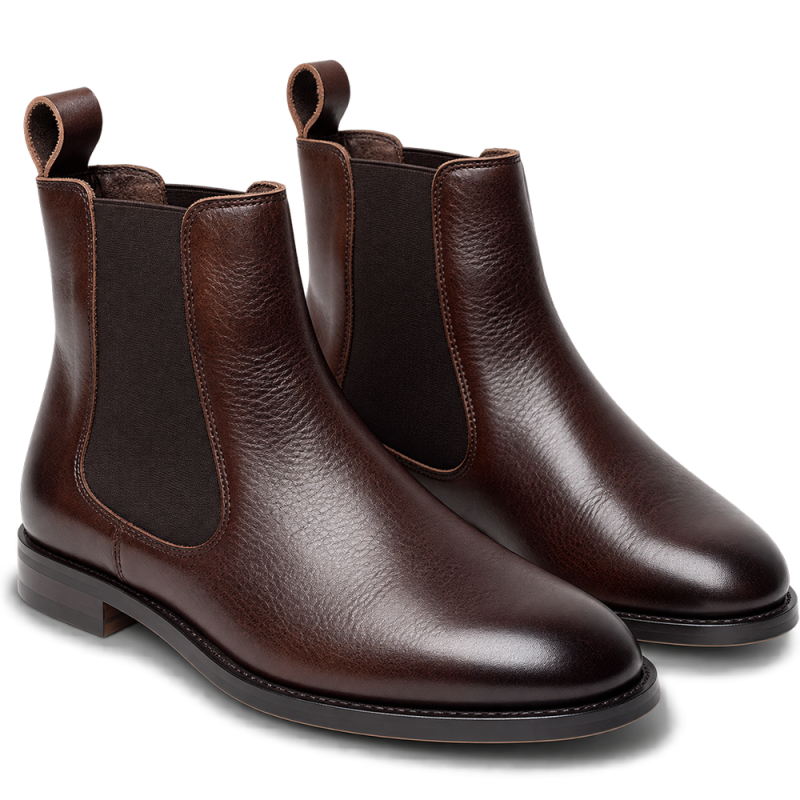 Botines de mujer en piel color chocolate | Carmina Jhilton