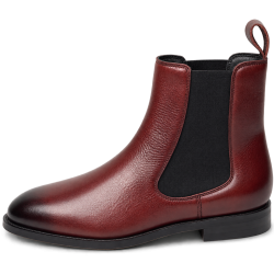 Botines de mujer en piel color vino | Carmina Jhilton