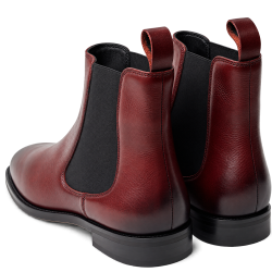 Botines de mujer en piel color vino | Carmina Jhilton