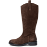 Botas altas de mujer en ante color chocolate | Carmina Jhilton