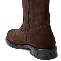 Botas altas de mujer en ante color chocolate | Carmina Jhilton