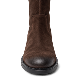 Botas altas de mujer en ante color chocolate | Carmina Jhilton
