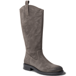 Botas altas de mujer en ante color gris | Carmina Jhilton