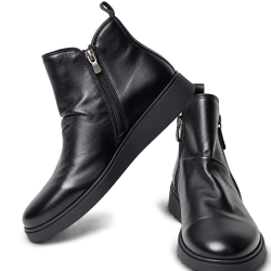 Botines de mujer en piel color negro | Carmina Jhilton