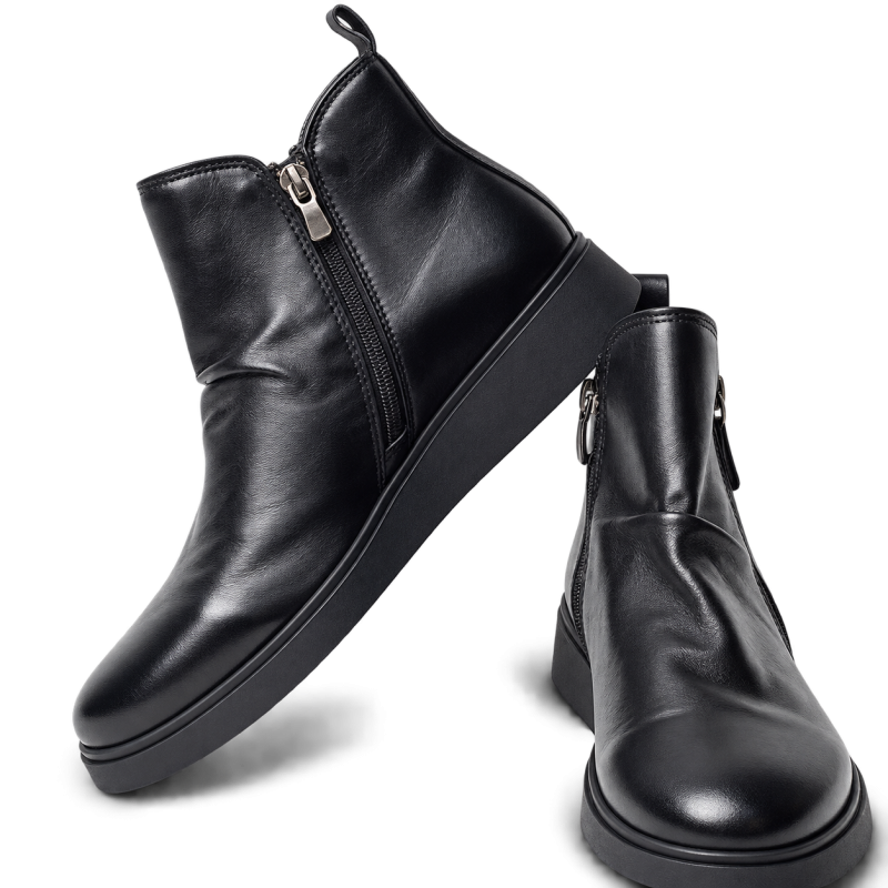 Botines de mujer en piel color negro | Carmina Jhilton