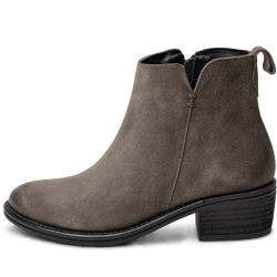 Botines de mujer en ante color gris | Carmina Jhilton