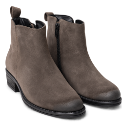 Botines de mujer en ante color gris | Carmina Jhilton