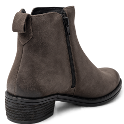 Botines de mujer en ante color gris | Carmina Jhilton