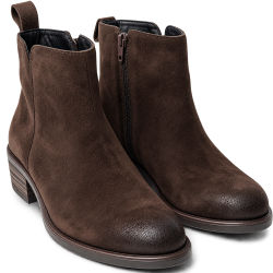 Botines de mujer en ante color chocolate | Carmina Jhilton