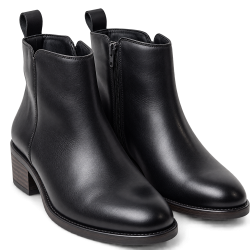 Botines de mujer en piel color negro | Carmina Jhilton