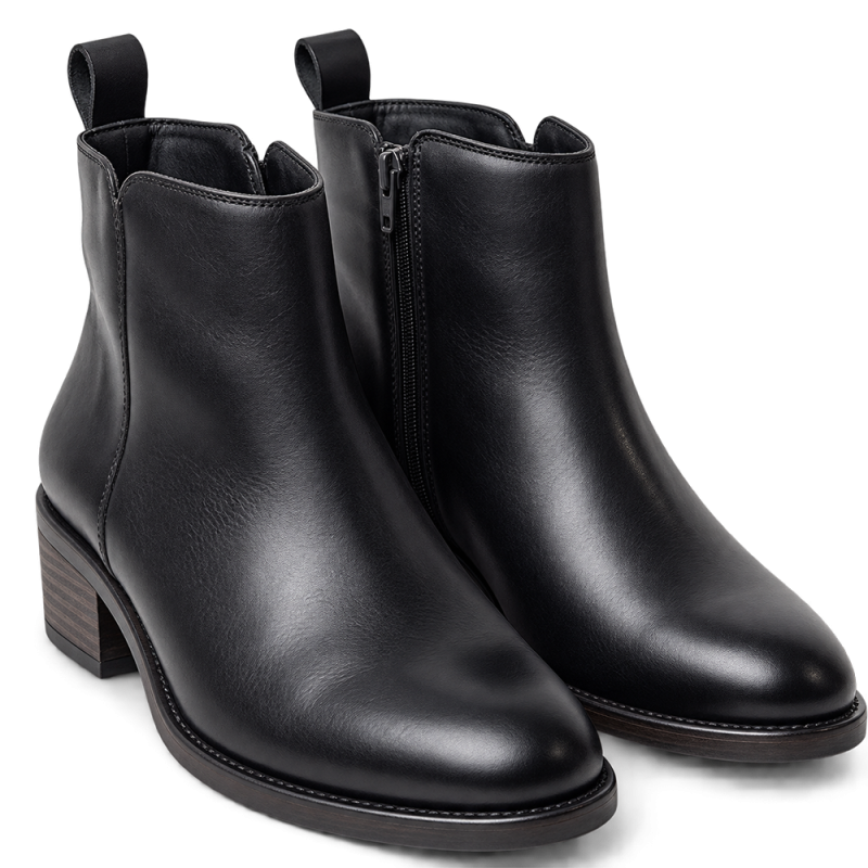 Botines de mujer en piel color negro | Carmina Jhilton