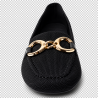 Mocasines de mujer en tejido color negro | Carmina Jhilton