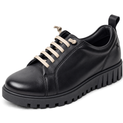 Zapatillas de mujer en piel color negro | Carmina Jhilton