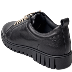 Zapatillas de mujer en piel color negro | Carmina Jhilton