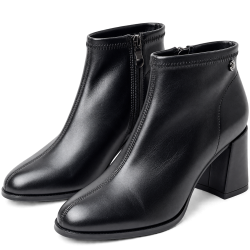 Botines de mujer en piel napa color negro | Carmina Jhilton