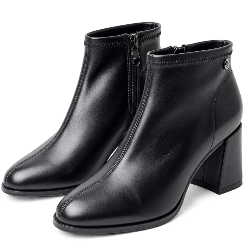 Botines de mujer en piel napa color negro | Carmina Jhilton