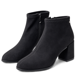 Botines de mujer en ante color negro | Carmina Jhilton