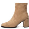Botines de mujer en microfibra color camel | Carmina Jhilton