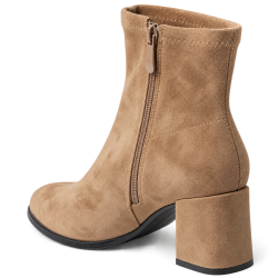 Botines de mujer en microfibra color camel | Carmina Jhilton