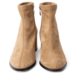 Botines de mujer en microfibra color camel | Carmina Jhilton