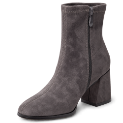 Botines de mujer en microfibra color gris | Carmina Jhilton