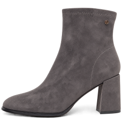 Botines de mujer en microfibra color gris | Carmina Jhilton
