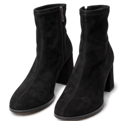 Botines de mujer en microfibra color negro | Carmina Jhilton