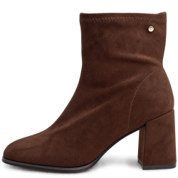 Botines de mujer en microfibra color marrón | Carmina Jhilton