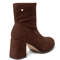 Botines de mujer en microfibra color marrón | Carmina Jhilton
