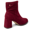 Botines de mujer en microfibra color burdeo | Carmina Jhilton