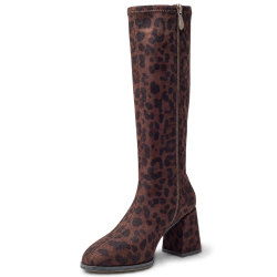 Botas altas de mujer color leopardo | Carmina Jhilton