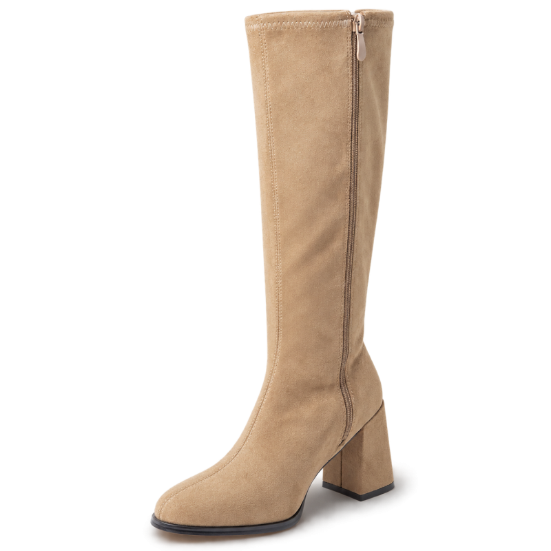 Botas altas de mujer color camel | Carmina Jhilton