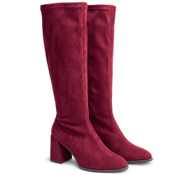 Botas altas de mujer color burdeo | Carmina Jhilton