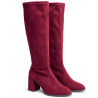 Botas altas de mujer color burdeo | Carmina Jhilton