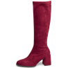 Botas altas de mujer color burdeo | Carmina Jhilton